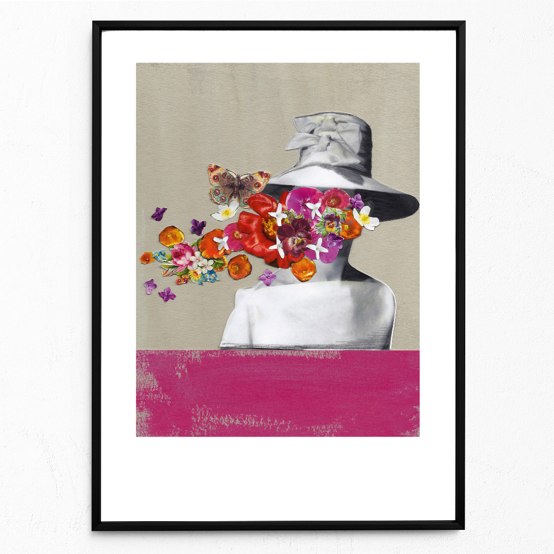 Frau mit Hut Poster Kunstdruck DIN A3