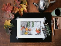 Herbstregen, Fine Art Print, Giclée Print, Poster, Kunstdruck, Zeichnung 3