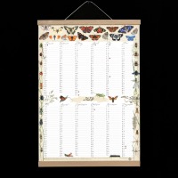 Jahresplaner, Wandkalender, Jahresübersicht, Kalender 2024, Insektenkalender, Jahresplaner mit