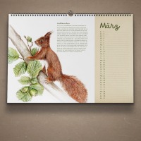Tiere im Garten, Kalender 2022, Wandkalender, Tierkalender, Kunstkalender, Gartenkalender,