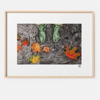Herbstregen, Fine Art Print, Giclée Print, Poster, Kunstdruck, Zeichnung