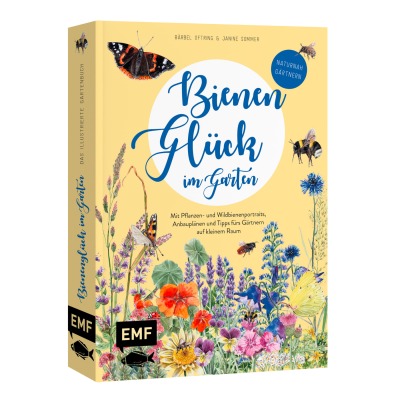 Buch Bienenglück im Garten Das illustrierte Gartenbuch signiertes Exemplar - Mit Pflanzen- und