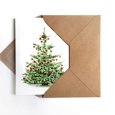 Weihnachtskarte Tannenbaum - inkl. Umschlag