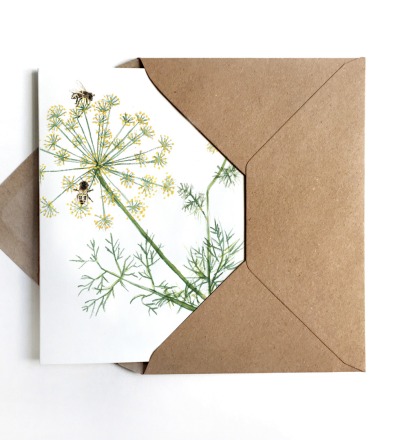 Grußkarte Bienen Kräuter - inkl Umschlag