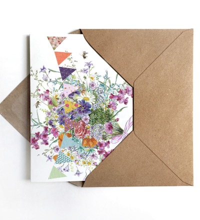 Grußkarte Sommerblumen Grußkarte - inkl Umschlag