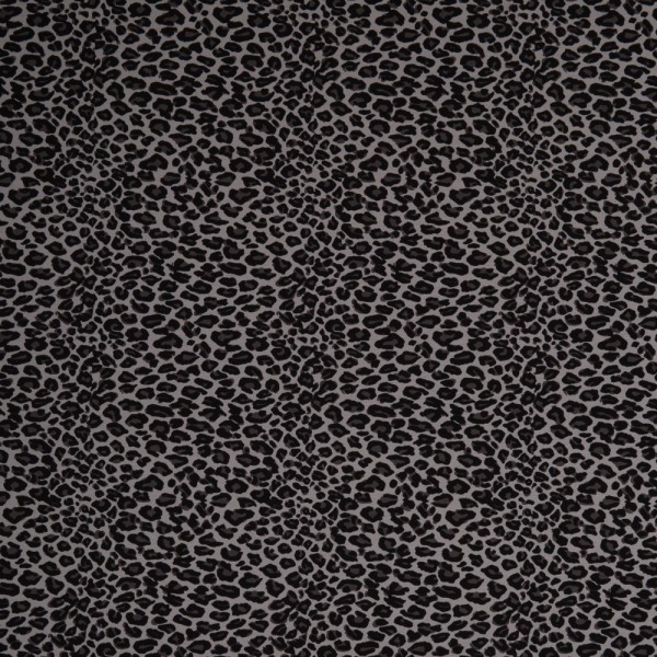 Jersey Leopard Leomuster Tiermuster Leoprint grau schwarz 2