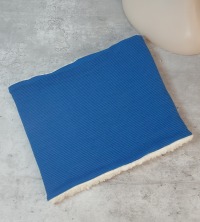 Schlupfschal einfarbig royalblau Kinder Loop Schal aus Jersey und Baumwollteddy