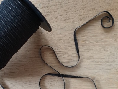 5m Gummiband 4mm schwarz - Perfekt für Behelfsmasken
