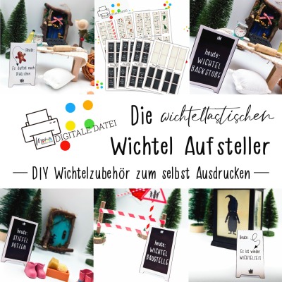 50 Wichtel Aufsteller - Wichtel Oma Wanda - PDF-Vorlage für deinen Wichtel