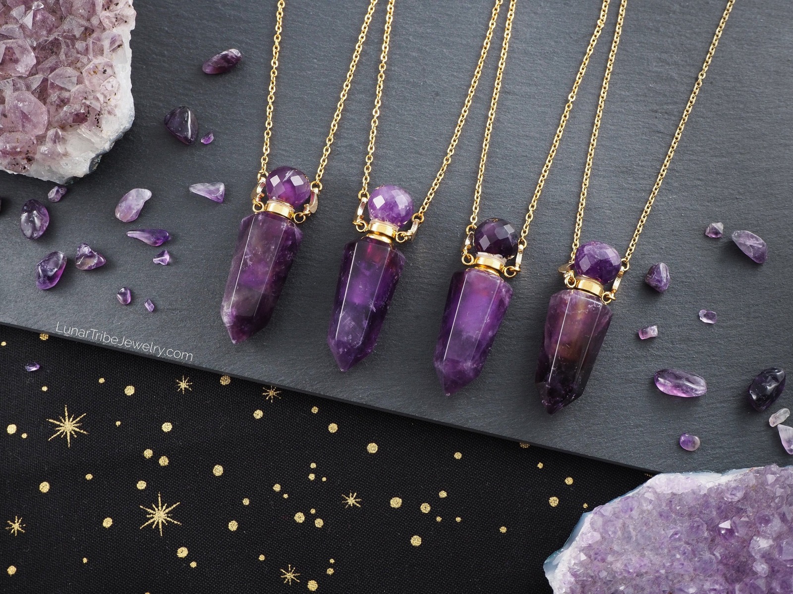 Amethyst Phiolen Kette 2