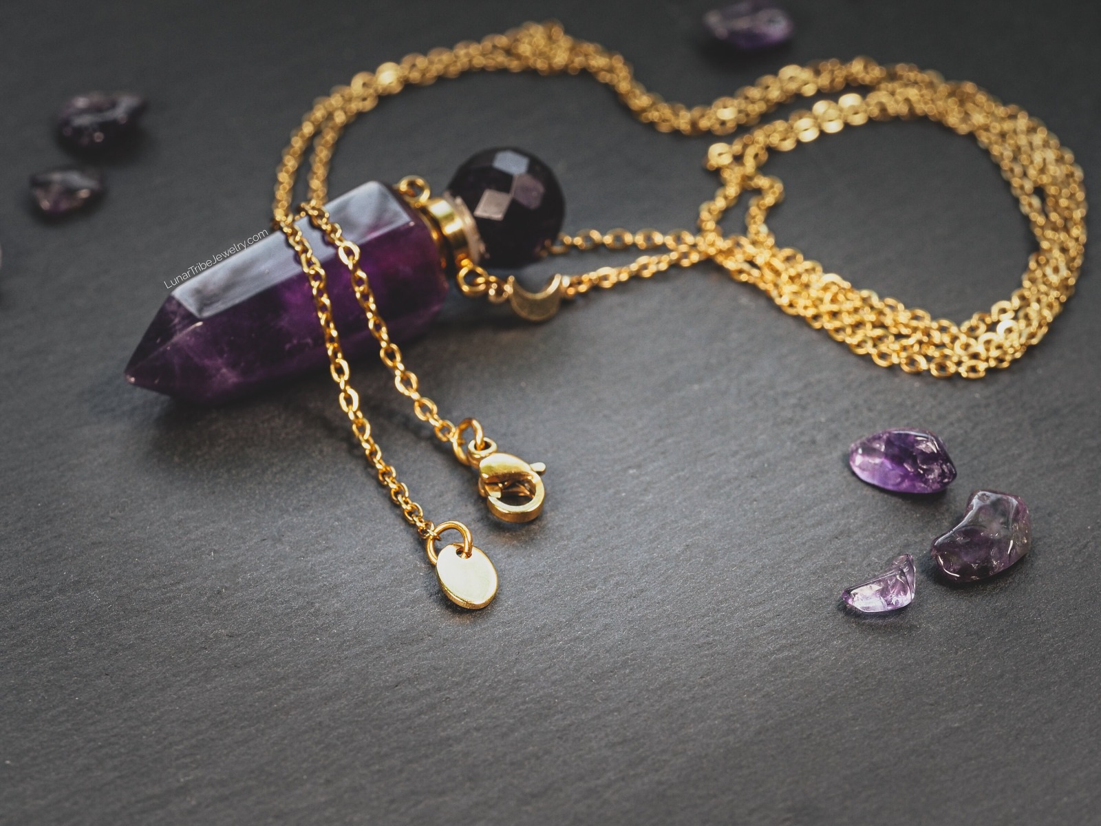 Amethyst Phiolen Kette 8