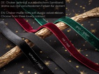 Schwarzer Choker aus elastischem Samtband 8