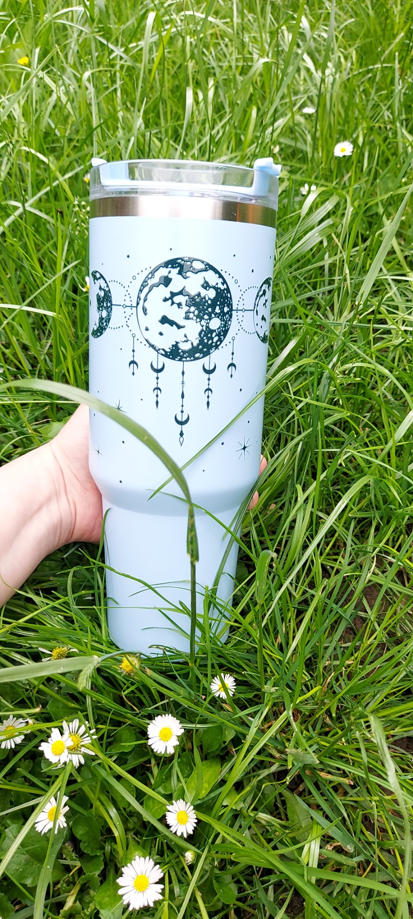 Thermo Becher mit Strohhalm für warme und kalte Getränke- ideal für unterwegs 2