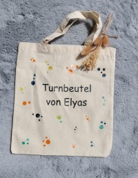 Turnbeutel/Stoffbeutel Kindergarten/ personalisiert Kinderbeutel/Stoffbeutel mit glitzer