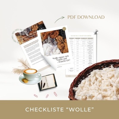 Welche Wolle eignet sich für mein Projekt und wieviel brauche ich - Checkliste PDF zum