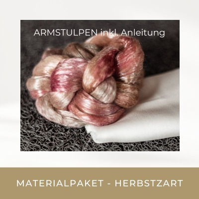 FILZ.PAKET Armstulpen - herbstzart - Handgefärbte Materialien + Filzanleitung PDF