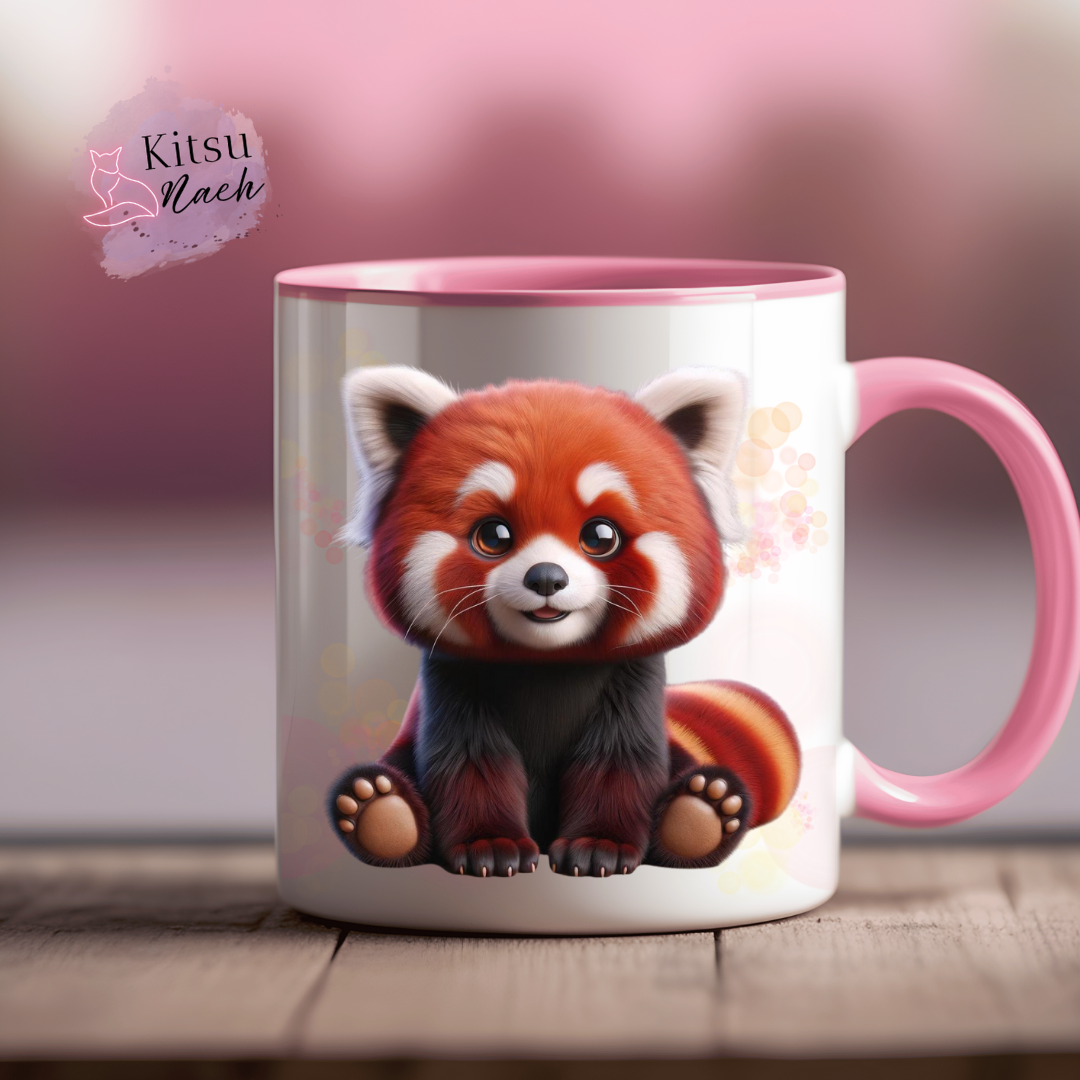 bedruckte Tassen Roter Panda