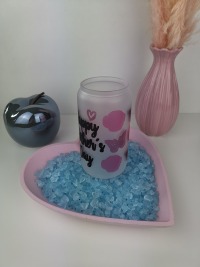 Kaffee- und Teeglas mit Bambusdeckel Frosted Happy Mother Day 2