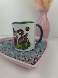 bedruckte Tasse Kaffee und Wein 3