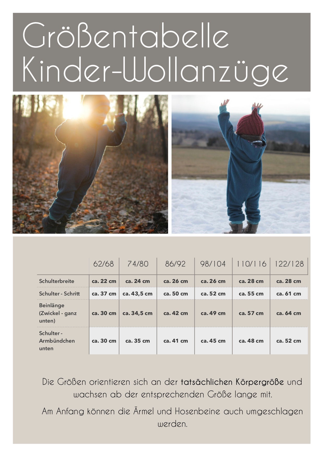 Wollanzug für Kinder rot mit Regenbogenstreifen 9