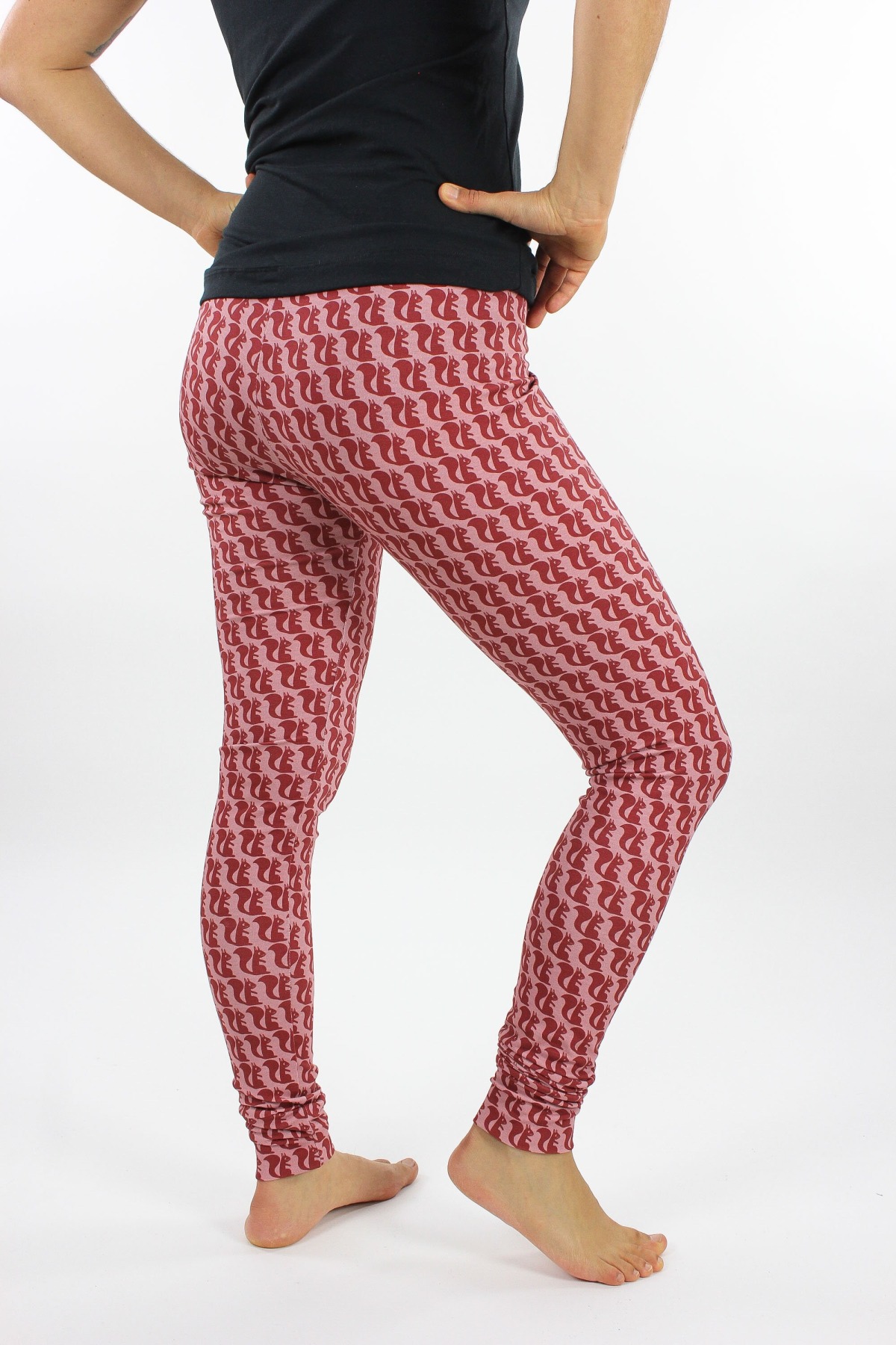 Legging rosa mit roten Eichhörnchen 6