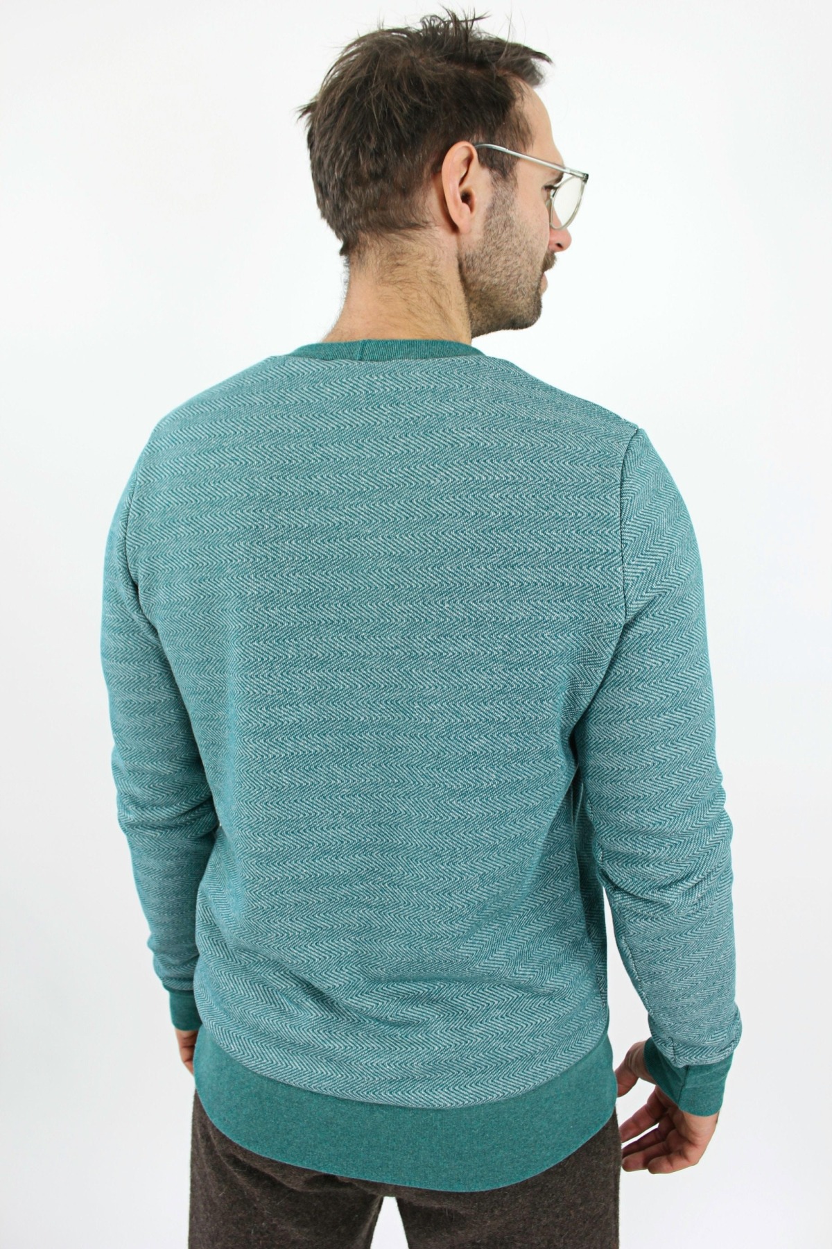 Sweatshirt mit Fischgrätmuster MEHRERE FARBEN 4