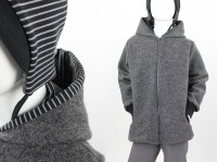 Kinder-Wolljacke anthrazit MEHRERE MUSTER 7