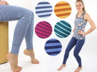 Leggings gestreift blau orange beere petrol marine MEHRERE FARBEN