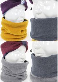 Fleece-Loopschal zum Wenden mit Jerseyfütterung MEHRERE FARBEN 3