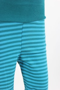 Leggings für Kinder petrole Streifen 5