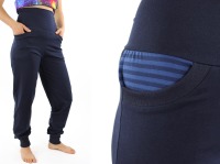 Sweat-Jogginghose marineblau mit Streifen