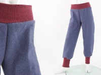 Wollhose für Kinder rauchblau