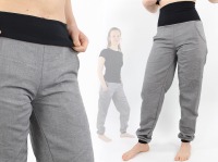 Sommerhose grau aus Tencel Baumwolle Leinen unisex