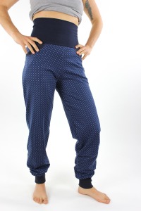 Jogginghose marineblau mit Punkten 3