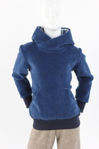 Kinder-Fleecepulli blau mit Elefanten 2