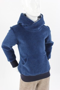 Kinder-Fleecepulli blau mit Elefanten 4