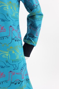 Shirtkleid langarm für Kinder mit Dinosauriern 7