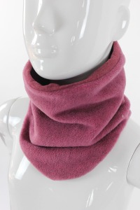 Fleece-Schlupfschal zum Wenden rosa und beere meliert 2