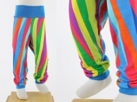 Leggings für Kinder mit bunten Retrostreifen