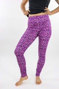 Leggings pink mit lila Punkten 3