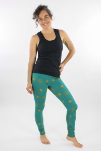 Leggings petrol mit Pusteblumenfeuerwerk 2