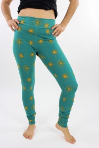 Leggings petrol mit Pusteblumenfeuerwerk 3