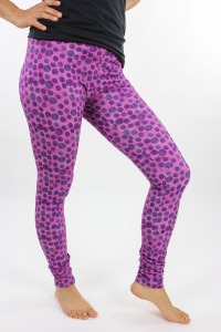 Leggings pink mit lila Punkten 4