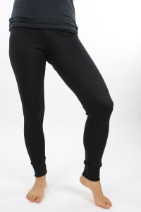 Leggings aus Merinostrick schwarz, atmungsaktiv, wärmeregulierend, kuschelweich 3