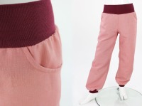 Sommerhose für Kinder rosa aus Tencel Baumwolle Leinen