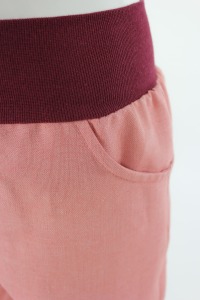 Sommerhose für Kinder rosa aus Tencel Baumwolle Leinen 4