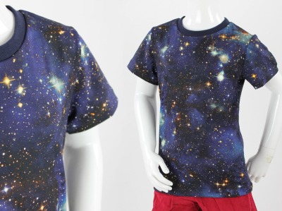 Kinder-T-Shirt BLUE GALAXY