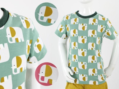 Kinder-T-Shirt mit Elefanten MEHRERE FARBEN