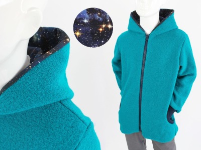 Wolljacke für Kinder türkis BLUE GALAXY