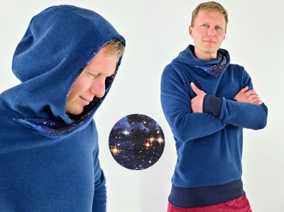 Fleecepulli blau und BLUE GALAXY